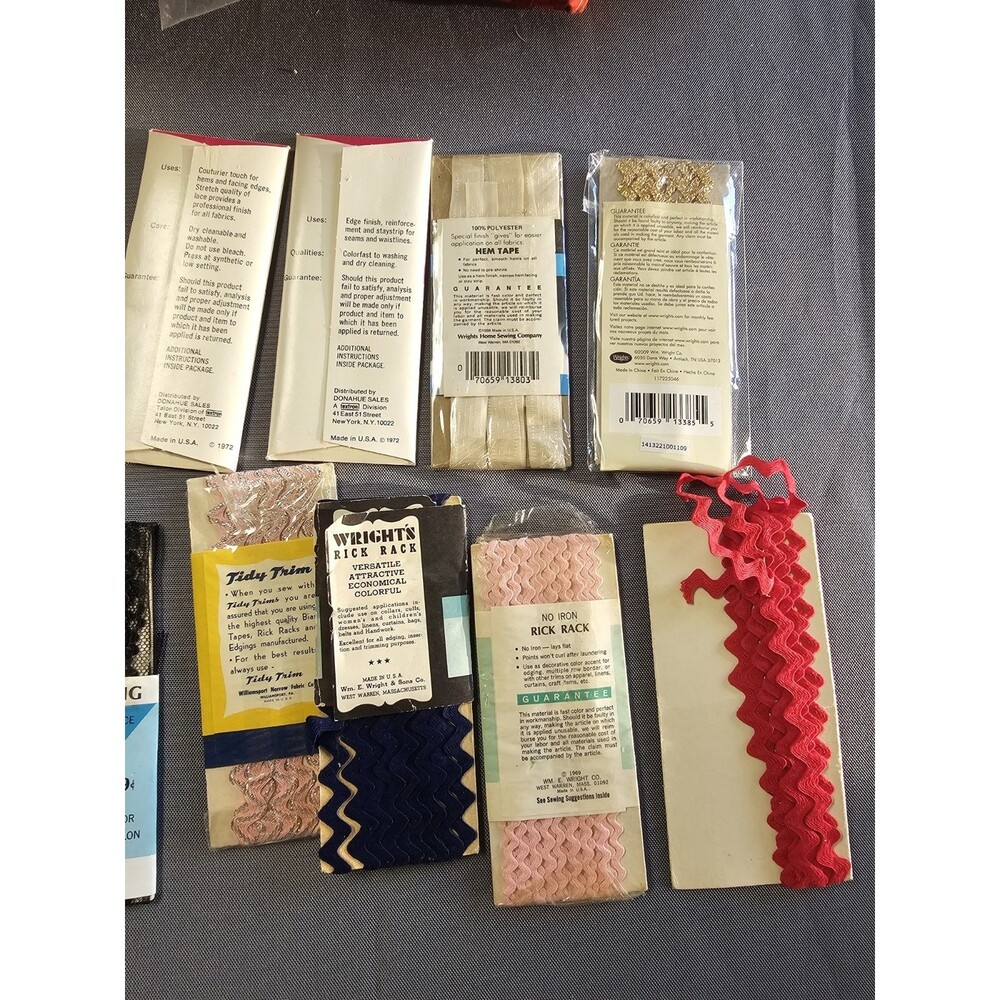 Rick Rack Seam Bias Tape Seam Binding Varies of Sizes & Colors Vintage Lot - Picture 5 of 6
